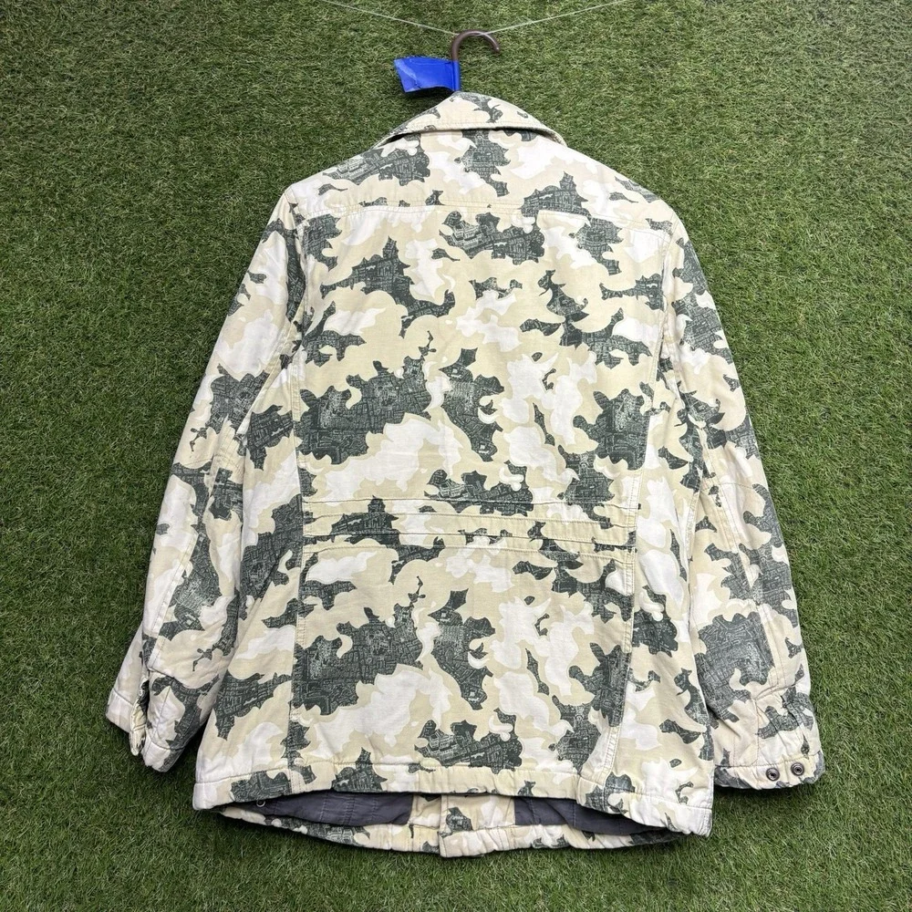 Diesel Camo Jacket Mens Small Vintage Zip Up Puffer Softshell y2k 2000s AOP Rare